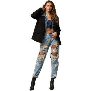 Insane Gene Star Print Slouch Jeans - P1257 - Size 9/28